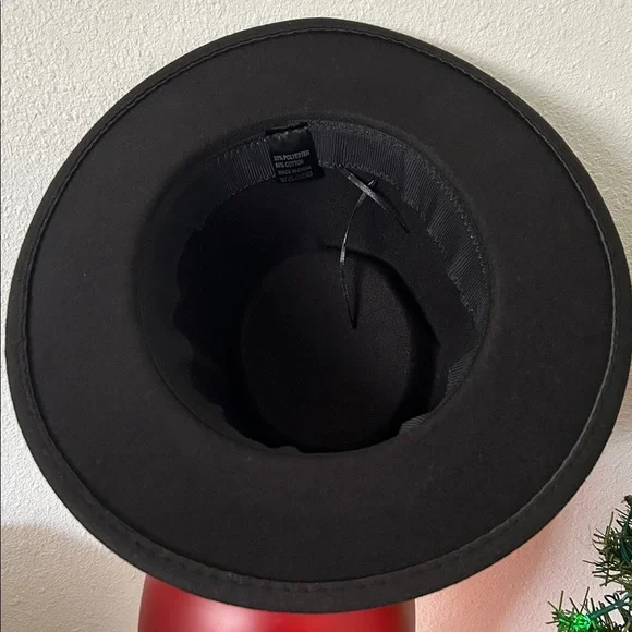 All Weather Classic Fedora black hat , Unisex - Picture 3 of 5